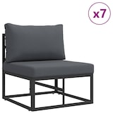 thumbnail of vidaXL Gartensofa-set mit Kissen 12 pcs Schwarz Aluminium