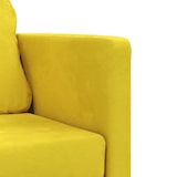 thumbnail of Canapé-lit 2 en 1 jaune foncé 122x204x55 cm velours Modèle Kervione