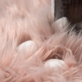 thumbnail of Hochflor Teppich Shaggy waschmaschinenwaschbar Einfarbig Schlafzimmer schmutzabweisend Rosa Rund 120D | 100% Polyester | Florhöhe: 60 mm