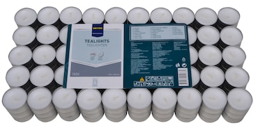 METRO Professional Candele da tè, paraffina, Ø 3.75 x 2 cm, durata 6 ore, bianco, 150 unità
