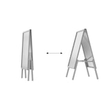 thumbnail of ALLboards Doppelseitige Werbetafel, Kundenstopper, Größe: B2, in einem silbernen Aluminiumrahmen, abschließbar