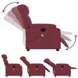 thumbnail of vidaXL Massagesessel Elektrisch Weinrot Stoff