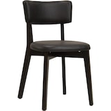 thumbnail of METRO PROFESSIONAL Silla de restaurante tapizada Alisora, set de 2 unidades, madera de haya/piel sintética, negro