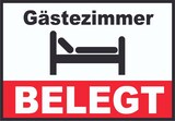 thumbnail of Gästezimmer BELEGT Schild Zimmer BELEGT Hotel Pension Motel A2 Rückseite selbstklebend