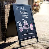 thumbnail of Securit® Duplo tableau de trottoir avec cadre en pin laqué