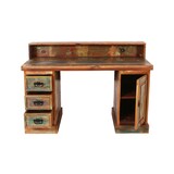 thumbnail of SIT Möbel Schreibtisch | 3 Schubladen, 1 Tür | Altholz lackiert bunt | B 132 x T 65 x H 90 cm | 09110-98 | Serie RIVERBOAT