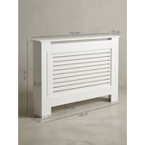 thumbnail of Design Heizkörperverkleidung WL5.745 Weiß Matt Lackiert 112x82x19 cm, Heizungsverkleidung Klein Heizungsabdeckung, Heizkörperabdeckung Holz Lamellen,