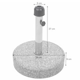 thumbnail of Portaombrelli HWC-F92, portaombrelli, portaombrelli, granito ~ 24kg tondo grigio