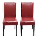 thumbnail of Décoshop26 - Lot de 6 chaises de salle à manger cuisine en cuir rouge pieds en bois foncés design moderne 04_0001939