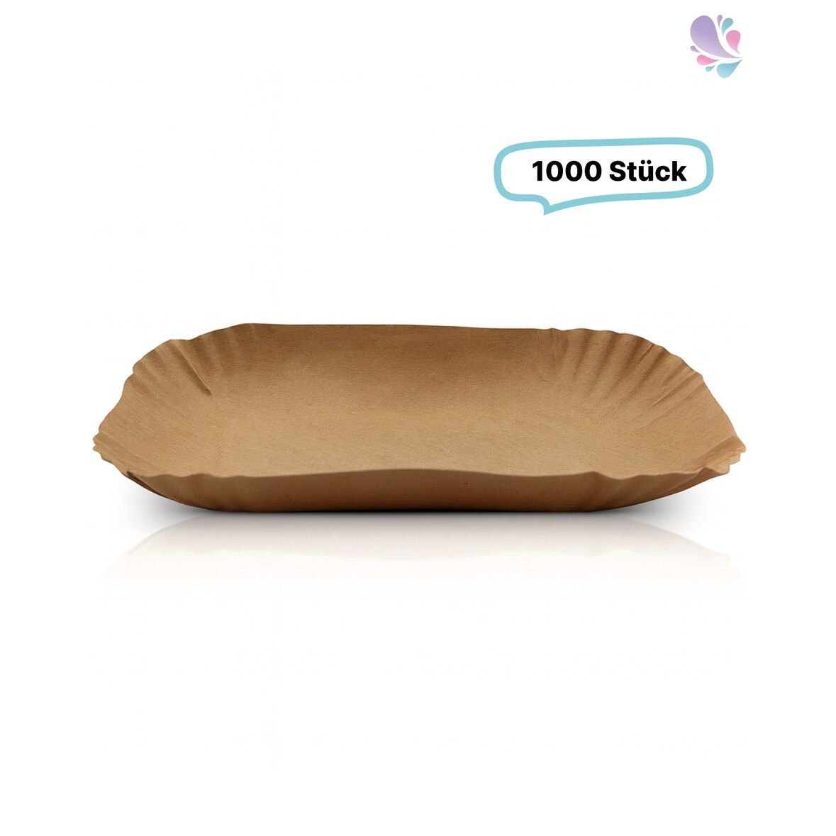 Pappschalen klein 1.000 Stk, to go, take away, biologisch abbaubar, nachhaltig, kunststofffrei