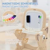thumbnail of Joyz 3in1 Spieltisch Braun mit 2 Tafeln & Hocker, LCD-/Magnettafel, Maltisch Kinder Staffelei Aktivitätstisch