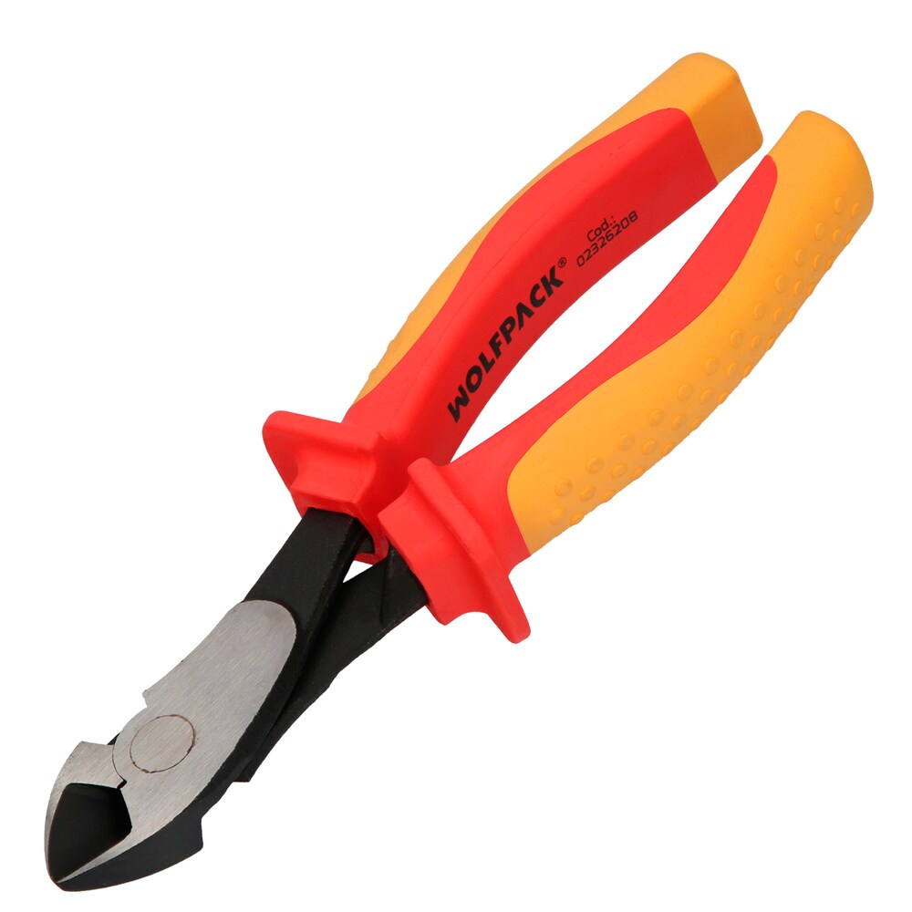 WOLFPACK - Alicates Corte Diagonal 180 mm. Mangos Aislados VDE de 1.000 V. Acero Cromo Vanadio