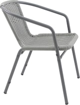 thumbnail of METRO PROFESSIONAL Sedia impilabile con braccioli, alluminio/polirattan, grigio