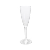 thumbnail of MONOUSO - Herbruikbaar Durable Champagneglazen/flutes 120ml PS transparante voet (20 stuks)