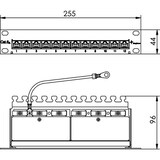 thumbnail of TELEGÄRTNER 10" Patch Panel 255 mm, RAL 7035, MPP12-HS K Cat.6A