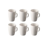 thumbnail of palmer Da Vinci Tassen 6er Set, Porzellan, Mug tassen 0,23 L, Unterteller Ø  7 cm, off weiß glänzend, modern, für Kaffee, Tee, Kakao