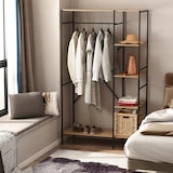 thumbnail of Perchero de Ropa Perchero de Madera con 4 Estantes de Almacenaje y Barra para Colgar Carga 30 kg para Dormitorio Salón Entrada 100x46x170,5 cm
