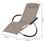 thumbnail of Tumbona geométrica de jardín acero gris taupe