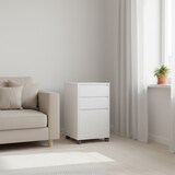 thumbnail of Relaxdays Rollcontainer, 3 Schubladen, Hängeregister, HxBxT: 70 x 40 x 40 cm, Aktenschrank auf Rollen, Rollschrank, weiß