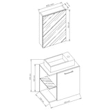 thumbnail of Badkamermeubel wastafel Hausa H. 122 x L. 52 x P. 34 cm Honingeik