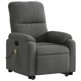 thumbnail of vidaXL Massagesessel mit Aufstehhilfe Dunkelgrau Mikrofasergewebe