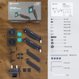 thumbnail of ONKRON Monitor Halterung 2 Monitore für 13 - 32 Zoll Bildschirme bis 10 kg pro Arm, Gasdruckfeder Monitorhalterung,VESA 75x75 - 100x100,Schwarz G160-B