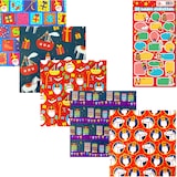 thumbnail of XXL Sinterklaas Cadeaupapier – Set van 4 Rollen – 5 Meter per Rol – 4 Verschillende Designs – Inclusief 1 Vel Naamstickers
