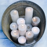 thumbnail of 2er-Set weiße Kerzen 7x14cm WellHome