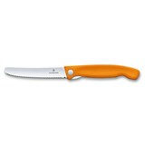 thumbnail of Victorinox swiss classic, coltello arancio pieghevole per verdure, tascabile lama dentata