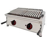 thumbnail of EURAST - Lavastein-gasgrill tischgrill aus edelstahl ohne spritzschutz - 700x550x330 mm - 11 Kw - 4472A807