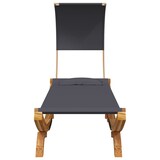 thumbnail of vidaXL Loungebed met luifel 100x200x126 cm gebogen hout antracietkleur