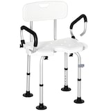 thumbnail of Silla ducha personas mayores silla para ducha taburete de ducha antideslizante con altura ajustable y apoyabrazos regulable carga 136 kg