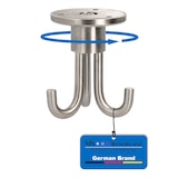 thumbnail of Deckenhaken für Garderobe – Edelstahl 3-fach Kleiderhaken drehbar matt gebürstet