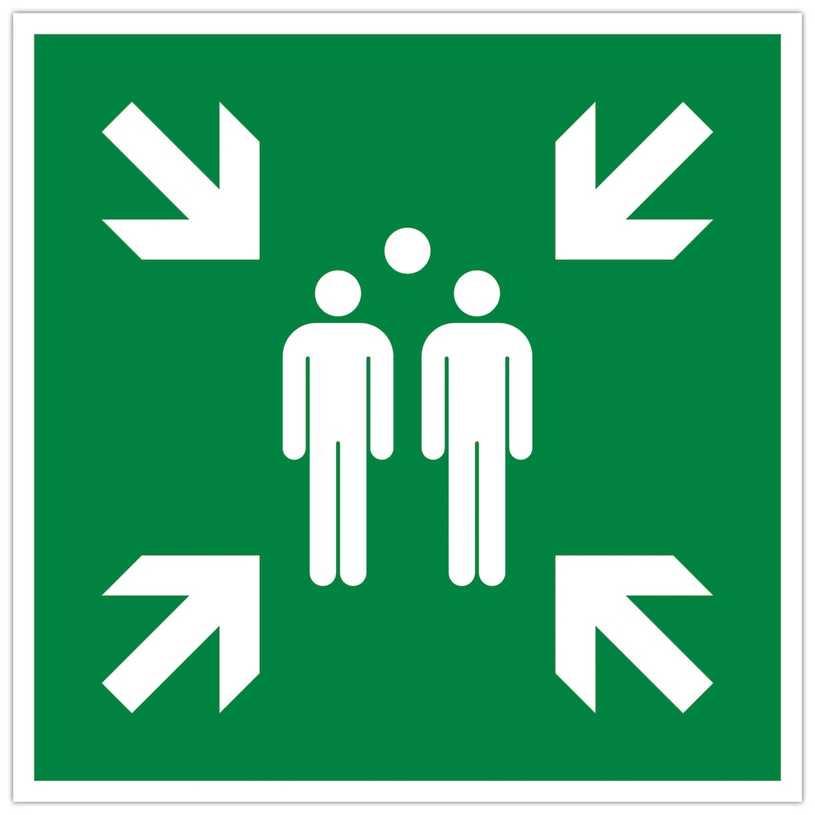 Exacompta 67120E 1x Hinweisschild PP, nicht selbstklebend, Sammelplatz 30 cm - Grün