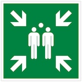 thumbnail of Exacompta 67120E 1x Hinweisschild PP, nicht selbstklebend, Sammelplatz 30 cm - Grün