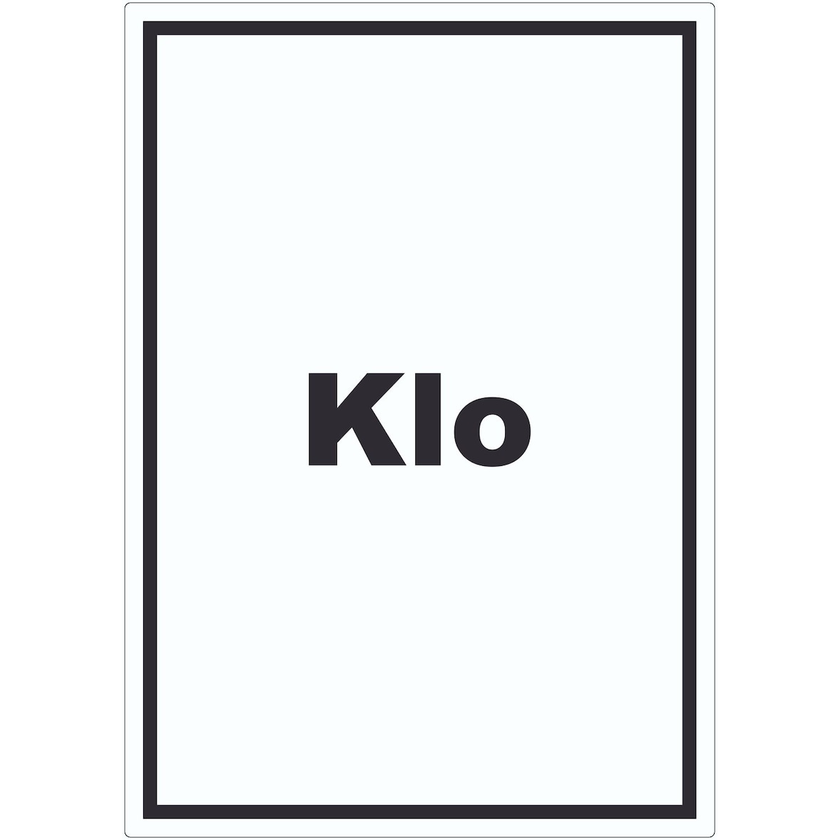 Klo Aufkleber mit Text WC Toilette hochkant A5 (148x210mm)