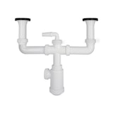 thumbnail of Sifon Doble Con Valvula Extensible 1-1/2" Con Sumideros De Ø 70 mm. Sifon Fregadero Cocina, Sifon Evacuación