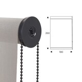 thumbnail of Rocada cortina enrollable 180cm largo x 260cm alto  - cortina color perla lino con mecánico negro