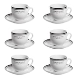 thumbnail of Tasse avec soucoupe Bistrot 22 cl x6 -  22.00 cl Blanc Rond Porcelaine Table Passion 12.00x9.00 cm