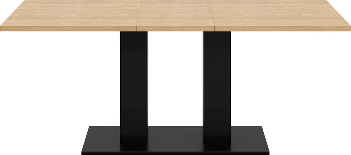 Merax Esstisch ausziehbar 140–180x70 cm, 6–8 Personen, rechteckiger Tisch mit MDF-Tischplatte in Holzoptik, Naturholzfarbe