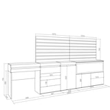 thumbnail of Cassettiera, Tavolo da toeletta, stoccaggio, 284x35x145cm, Con cassetto, Camino elettrico XXL, Cassettiera, Pannelli Decorativi, Rovere _ 452_64