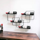 thumbnail of DanDiBo Weinregal Wand Metall Schwarz Wine Line Flaschenregal Flaschenständer Flaschenhalter für 4 Flaschen Schmal Modern Design