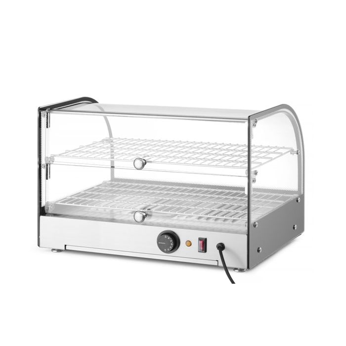 Opzet warmhoudvitrine tweelaags, HENDI, twee niveaus, 230V/400W, 554x376x(H)432mm