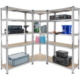 thumbnail of Schwerlastregalsystem Gustav, 3-teilig, 15 Böden, 2625 kgsilber