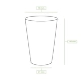 thumbnail of greenbox - Pappbecher 500 ml / 20 oz, Ø 90 mm, braun, 1000 St.