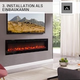 thumbnail of BALDERIA Leif 70 chimenea eléctrica 3 en 1 para suelo, pared o empotrar, efecto llama LED, calefacción