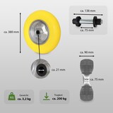 thumbnail of Schubkarrenrad Vollgummi 4.00-8 4.80 mit Achse PU Stahlfelge 200 kg
