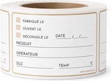 thumbnail of FHC - 1 500Pcs - Étiquettes DLC primaire et secondaire 70 x 40 mm