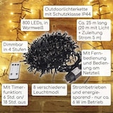 thumbnail of Lichterkette, 25 m, Warmweiß, 800 LEDs, Fernbedienung, Raburg Galaxie 800 IR, stimmungsvolle LED-Lichterkette für den Außenbereich