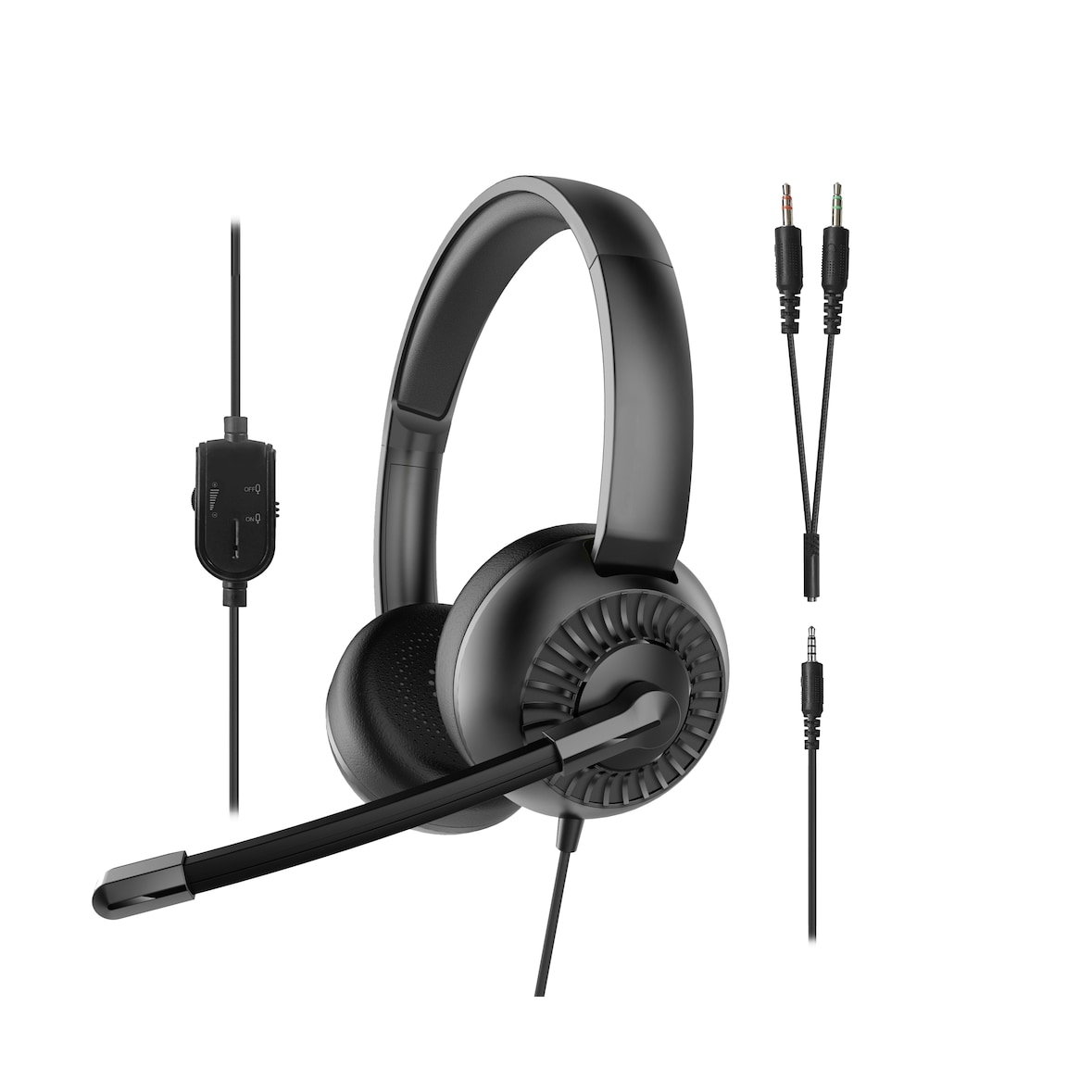 Speedlink METIS Stereo Headset, 3,5mm Jack with Y-Adapter, black